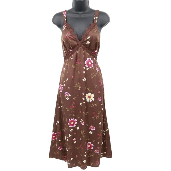 Old Navy Dresses & Skirts - Old Navy Slip Dress Women M Brown Bloomcore Feminine Cottagecore Girly Y2K Style